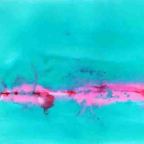 gorgeous turquoise abstract watercolor by Emma Plunkett art
