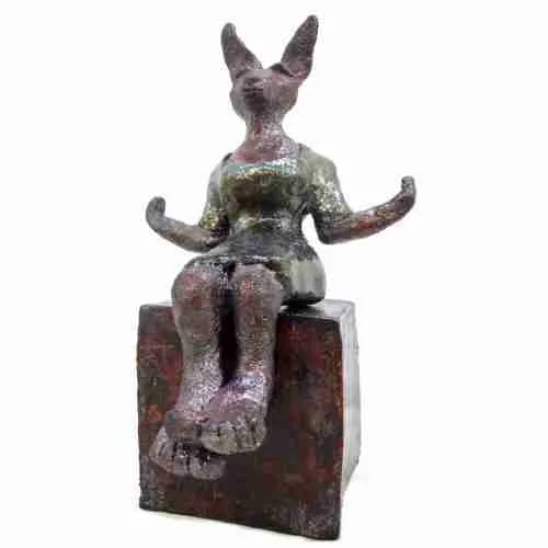 rabbit meditating by Emma Plunkett