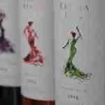 flamenco wine bottle labels by Emma Plunkett