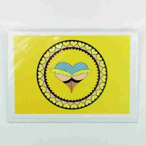 Cheeky Heart yellow knickers Greeting Card