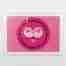 Cheeky Heart pink bows Greeting Card