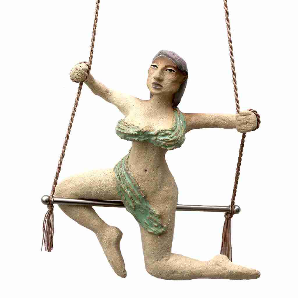 partially glazed stoneware performer by Emma Plunkett