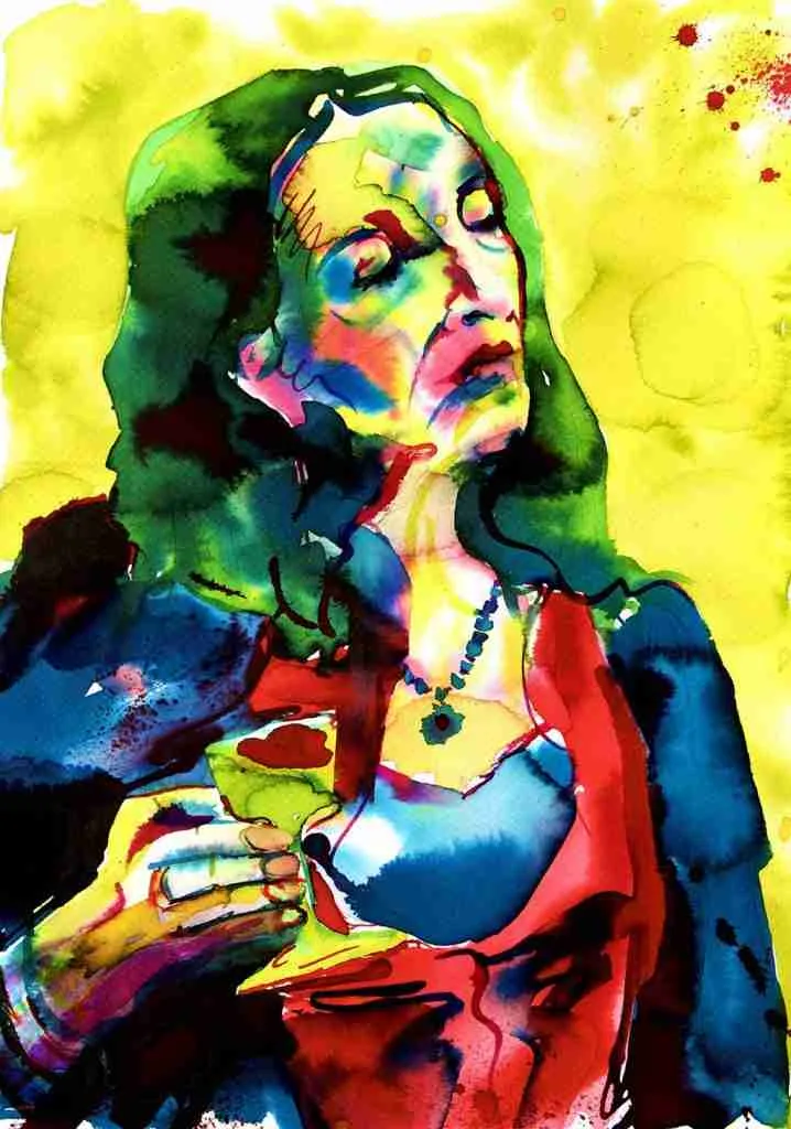 Emma-Plunkett watercolour portrait of ClaraBaza
