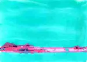Emma Plunkett Art, Large abstract turquoise watercolour