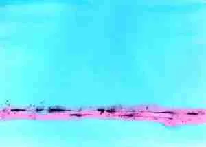 Emma Plunkett Art, Large abstract turquoise watercolour