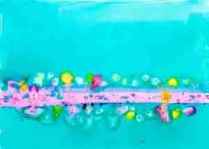 Emma Plunkett Art, Large abstract colourful watercolour