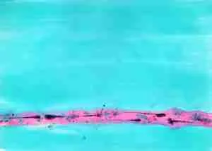 Emma Plunkett Art, Large abstract turquoise watercolour