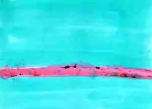 Emma Plunkett Art, Large abstract turquoise watercolour