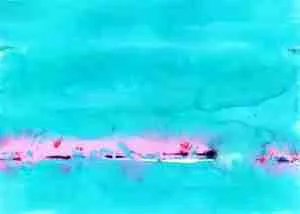 Emma Plunkett Art, Large abstract turquoise watercolour