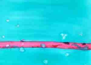 Emma Plunkett Art, Large abstract turquoise watercolour