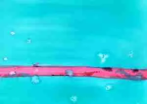 Emma Plunkett Art, Large abstract turquoise watercolour