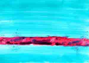 Emma Plunkett Art, Large abstract turquoise watercolour