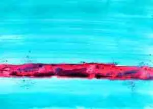 Emma Plunkett Art, Large abstract turquoise watercolour