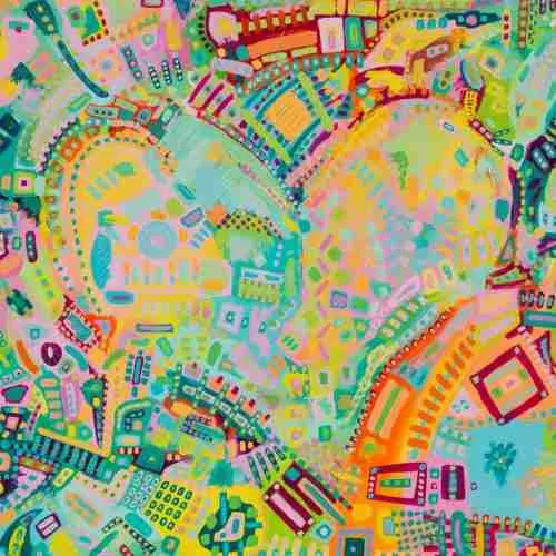 Secret Heart abstract oil painting