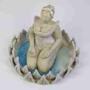 stoneware zen meditation sculpture