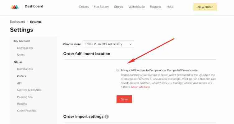 auto routing from EU