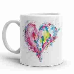 Watercolour Love Heart Mugs