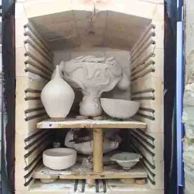 octopus bowl in the kiln