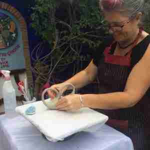 Emma Plunkett clay art demonstration