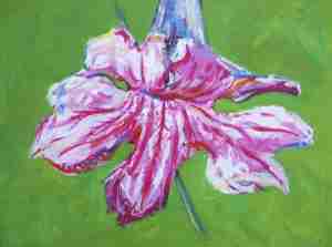 Pink flower painting