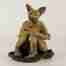 Old rabbit lady sculpture in clay