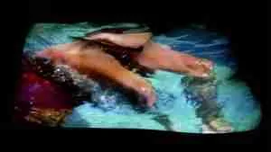 semi erotic art film of a nude swimmer
