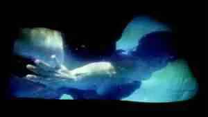 semi erotic art film of a nude swimmer