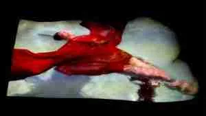 semi erotic art film of a nude swimmer
