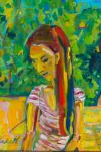 painting of a woman
