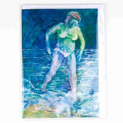 Bather - greeting card