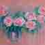 pink roses oil painting