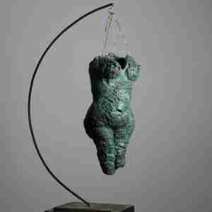 stoneware clay primitive Goddess sculpture
