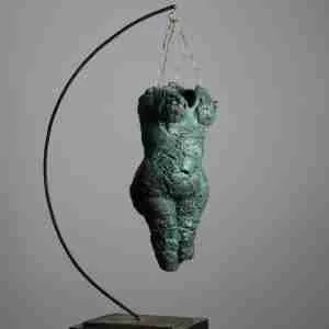 stoneware clay primitive Goddess sculpture