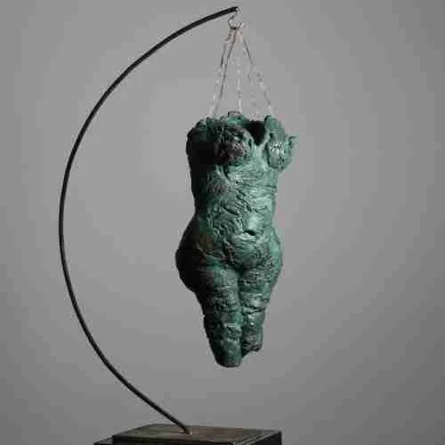 stoneware clay primitive Goddess sculpture