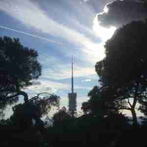 the communication tower on Mount Tibidabo