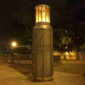 dystopian street lighting by night