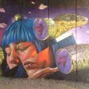 graffiti in plaza Botticelli