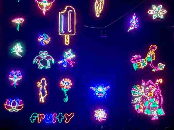 festival of light installation at Can Framis art museum Barcelona