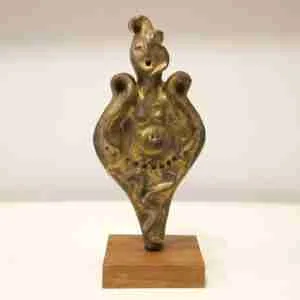 Stoneware clay primitive goddess sculpture