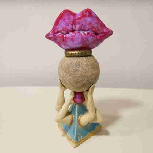 surreal mouth sculpture