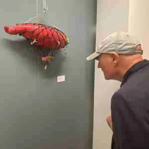 ceramic chilli zeppelin sculpture by Emma Plunkett