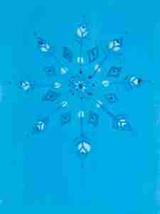 Blue watercolour snowflake