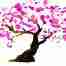 Almond tree in blossom watercolour