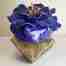 stoneware blue ceramic flower sculpture