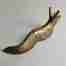 stoneware golden ceramic slug sculpture
