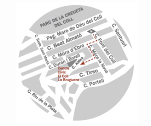 Map to find Centre Cívic El Coll – La Bruguera