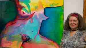 Large scale watercolour painting by Emma Plunkett art