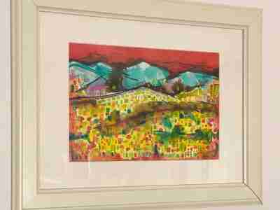 This Andalusian landscape painting came together in a flow state – no planning, just colour, gesture, and instinct.