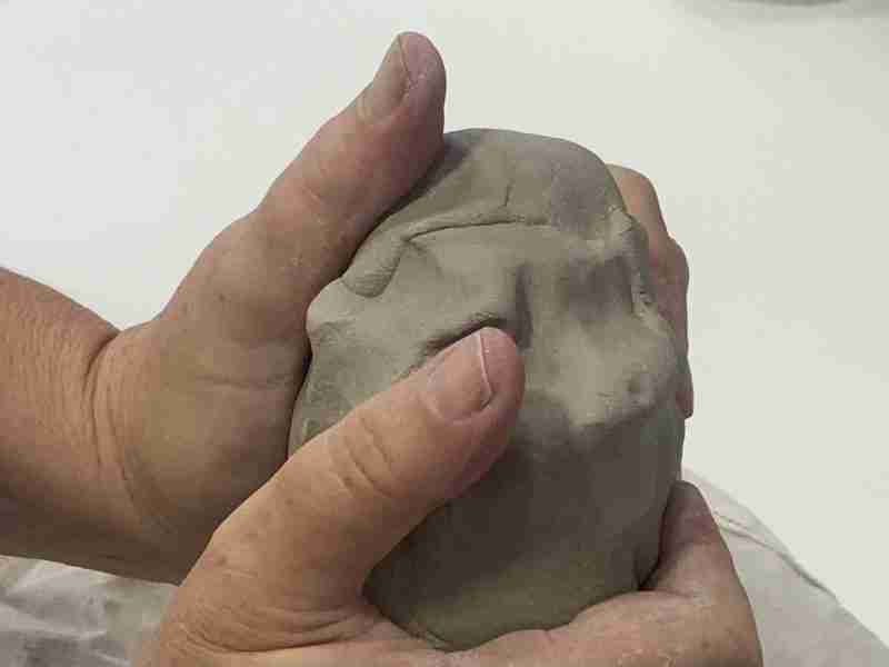 sculpting clay, early stages