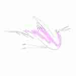 fountain pen line drawing bird tattoo with pink watercolour